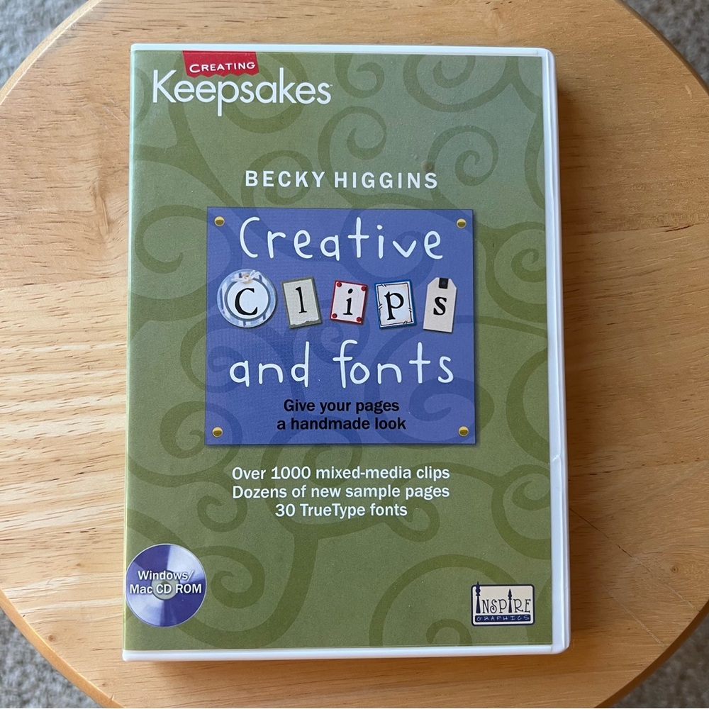 Creating Keepsakes Becky Higgins Creative Clips and Fonts CD-Rom Scrapbo…
